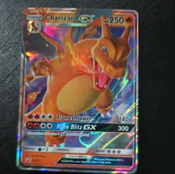 Pokemon TCG Charizard GX SM211 Hidden Fates Holo Card - Image 1