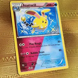 Shiny Azumarill 77/114 Fairy & Water Type XY Steam Siege Non-Holo Pokemon Card - Image 1