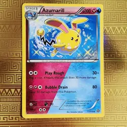 Shiny Azumarill 77/114 Fairy & Water Type XY Steam Siege Non-Holo Pokemon Card - Image 3