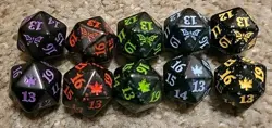 MTG Bloomburrow, Duskmourn Spindown D20 dice each color 10x Magic Regular - Image 1