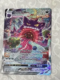 Pokemon Gengar VMAX Fusion Strike Secret Rare Full Alt Art #271 Raw Mint - Image 1