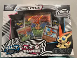 Pokemon Luce Nera e Fuoco Bianco Collezione Illustrazione Victini - Image 1