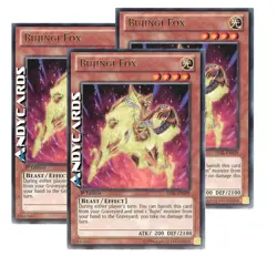 BUJINGI FOX 3x • (Bujingi Volpe) • Rara • LVAL EN029 • 1Ed • Yugioh! • ANDYCARDS - Image 1