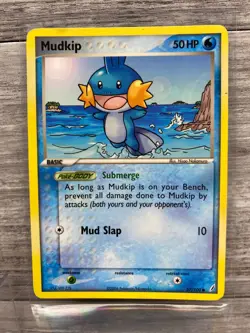 Pokemon TCG Mudkip 57/100 EX Crystal Guardians Regular Common Card EN-LP 2006 - Image 1