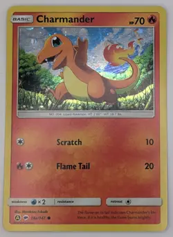 Charmander 18a/147 Holo Pokemon Card General Mills Burning Shadows Near Mint - Image 1