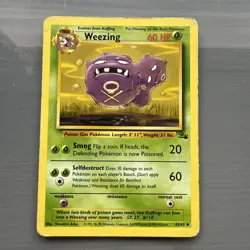 Weezing 45/62 | Base Set Fossil | Non Holo Pokemon Card LP - Image 1