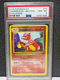 2016 Pokemon XY CHARMELEON REV .FOIL EVOLUTION - PSA 8 -Rare Vintage Card No 10 - Image 1