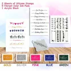 DIY Greeting Card Making Kit 32 Blank Cards Envelopes with Reusable Stamps - Image 3