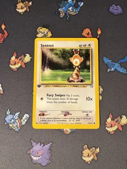 Pokemon Card Sentret 71/111 Neo Genesis FIRST EDITION - (LP) - Image 1