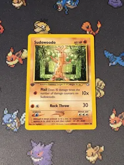 Pokemon Card Sudowoodo 77/111 Neo Genesis FIRST EDITION - (NM-) - Image 1
