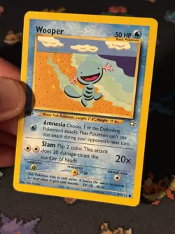 Pokemon Card Wooper 82/111 Neo Genesis FIRST EDITION - (LP) - Image 2