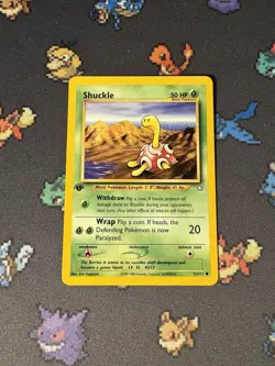 Pokemon Card Shuckle 72/111 Neo Genesis FIRST EDITION - (NM-) - Image 1