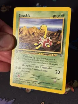 Pokemon Card Shuckle 72/111 Neo Genesis FIRST EDITION - (NM-) - Image 2