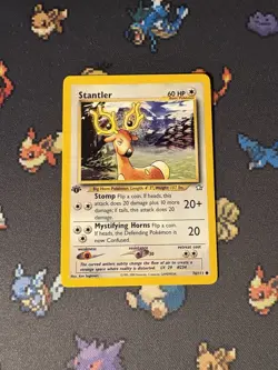 Pokemon Card Stantler 76/111 Neo Genesis FIRST EDITION - (NM-) - Image 1