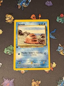Pokemon Card Swinub 79/111 Neo Genesis FIRST EDITION - (LP) #1 - Image 1
