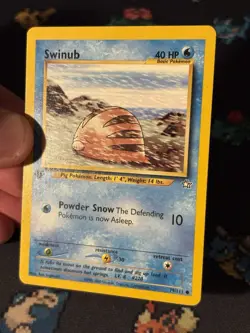 Pokemon Card Swinub 79/111 Neo Genesis FIRST EDITION - (LP) #1 - Image 2