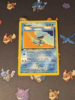 Pokemon Card Wooper 82/111 Neo Genesis FIRST EDITION - (MP) - Image 1