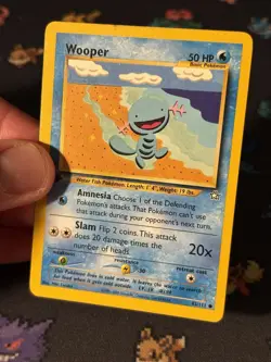 Pokemon Card Wooper 82/111 Neo Genesis FIRST EDITION - (MP) - Image 2