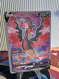 Galarian Moltres V - 176/198 - Pokemon Chilling Reign Sword & Shield Full Art NM - Image 1