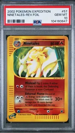 Ninetales 57/165 Reverse Foil - Expedition - Pokemon Card - GEM MINT PSA 10 - Image 1