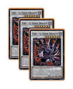 Yugioh! Firewall Saber Dragon ALIN-EN038 (SR) 1st Ed 3x - Image 1