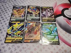 ×6 V Card Lot Pokemon Tcg CROWN ZENITH SILVER TEMPEST - Image 1