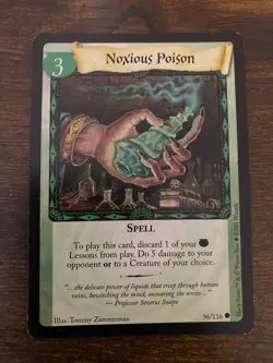 Harry Potter CCG Base Set Card 96/116 Noxious Poison TCG trading card - Image 1