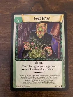 Harry Potter CCG Base Set Card 87/116 Foul Brew - Image 1