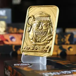 Yu-Gi-Oh! Fanattik Metal Card Metall Karte Barren 24K Gold Plated Pot of Greed - Image 2
