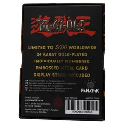 Yu-Gi-Oh! Fanattik Metal Card Metall Karte Barren 24K Gold Plated Pot of Greed - Image 5