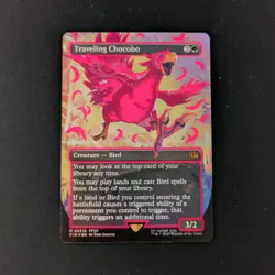 MTG \>> Traveling Chocobo (Neon Ink Pink) (NM) <<// - Image 1