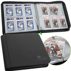 Graded Card Binder 60 PSA Slab Holder Album Storage Case MTG Zipper Book - Image 1