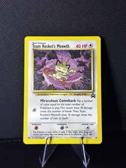Pokemon TCG Team Rockets Meowth #18 Black Star Promo WOTC - Image 1