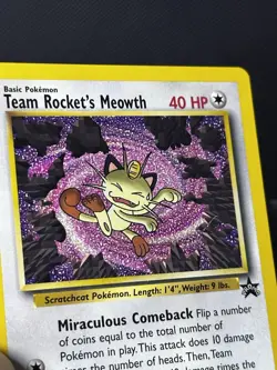 Pokemon TCG Team Rockets Meowth #18 Black Star Promo WOTC - Image 2