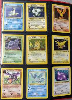Complete Fossil Set Pokemon Cards 62/62 WOTC TCG 1999 Dragonite, Zapdos, Moltres - Image 2