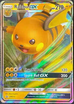 Raichu GX SM213 Pokemon S&M Hidden Fates Tin Promo - Near Mint - Pack Fresh - Image 1