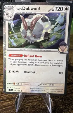 Hop's Dubwool 136/159 Cosmos Holo Promo Journey Together Pokemon Card NM - Image 1