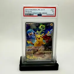 2022 Japanese Pikachu Promo PSA 5 #001 Scarlet & Violet Pokemon Card - Image 1