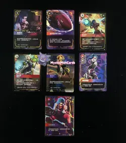 7 Pcs Jinx League of Legends - Riftbound TCG Card Chinese 2025 - Image 1