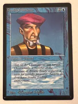 Magic the Gathering MTG Beta Prodigal Sorcerer LP (Beta Bob) - Image 1