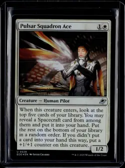 Pulsar Squadron Ace - 28 - Foil - EOE - NM - MTG Magic the Gathering - Image 1