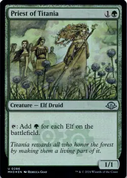 Priest of Titania (Foil) Modern Horizons 3 - Magic MTG NM - Image 1
