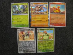 Pokemon Journey Together lot of 5 Magmar Lycanroc Virizion Lilligant Escavalier - Image 1