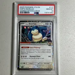 PSA 10 Hop’s Snorlax 117/159 Journey Together GameStop Stamped Promo Pokemon - Image 1