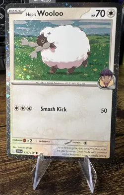 Hop’s Wooloo 135/159 Cosmos Holo Promo Journey Together Pokemon TCG NM/Mint - Image 1