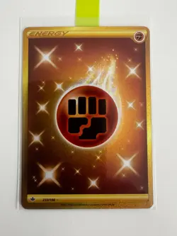 Fighting Energy 233/198 Holo Gold Secret Rare Card Pokemon Chilling Reign - Image 1