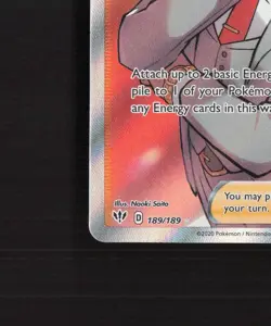 Rose 189/189 Darkness Ablaze Full Art Ultra Rare Holo Pokemon Card NM - Image 5