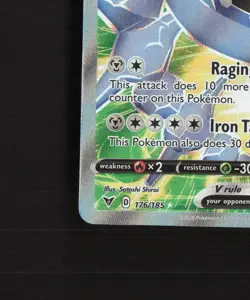 Steelix V 176/185 Vivid Voltage Full Art Ultra Rare Holo Pokemon Card NM - Image 5
