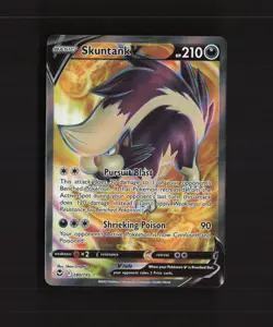 Skuntank V 180/195 Silver Tempest Full Art Ultra Rare Holo Pokemon Card NM - Image 1