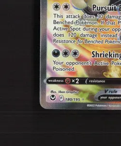 Skuntank V 180/195 Silver Tempest Full Art Ultra Rare Holo Pokemon Card NM - Image 5
